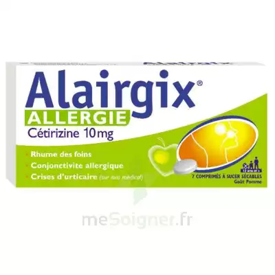 Alairgix Allergie Cetirizine 10 Mg Comprimés à Sucer Séc Plq/7 à Poitiers